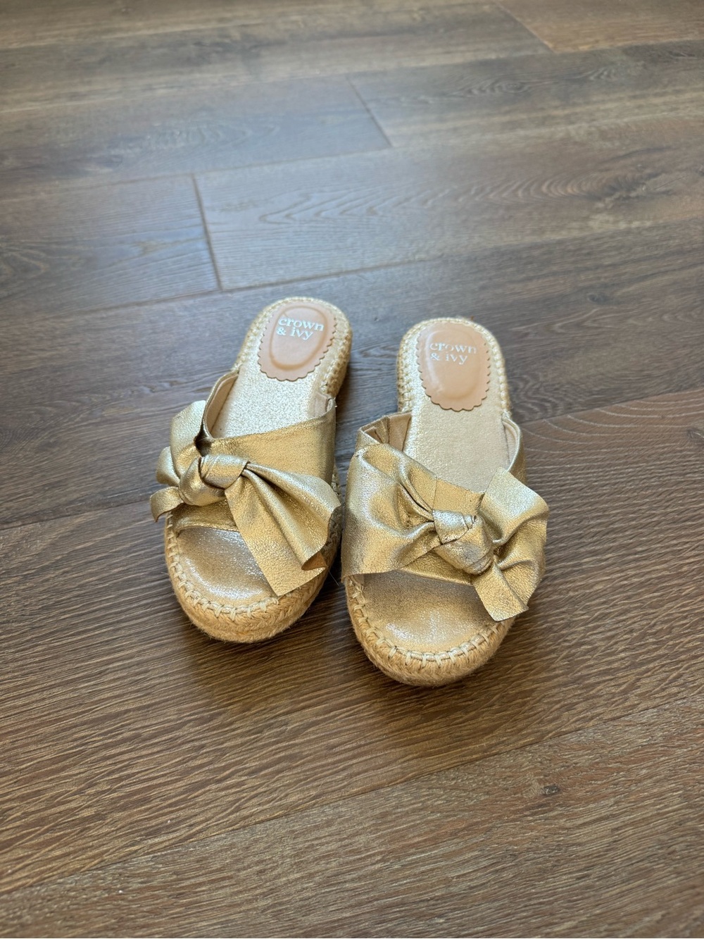 Gold Espadrille Sandals